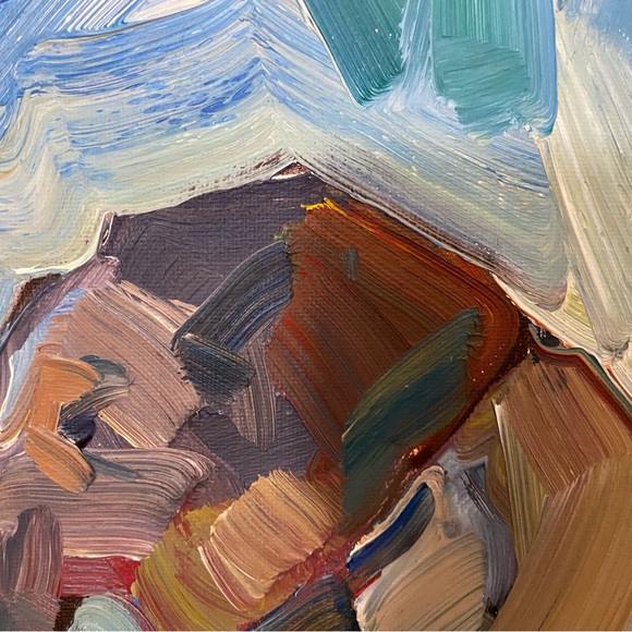 Jose Trujillo Original Signed Oil Abstract Modern Impressionism ~ 12” X 12”~ - Picture 2 of 5